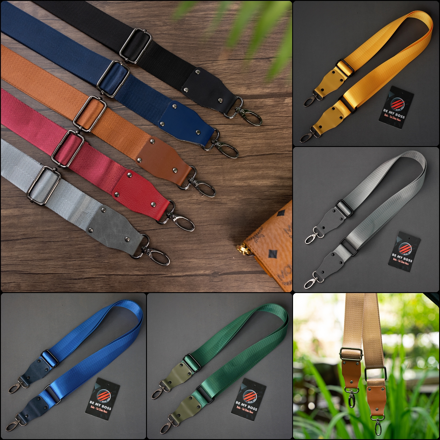 Dây Đeo Túi Xách Trơn Màu Tổng Hợp Phổ Thông