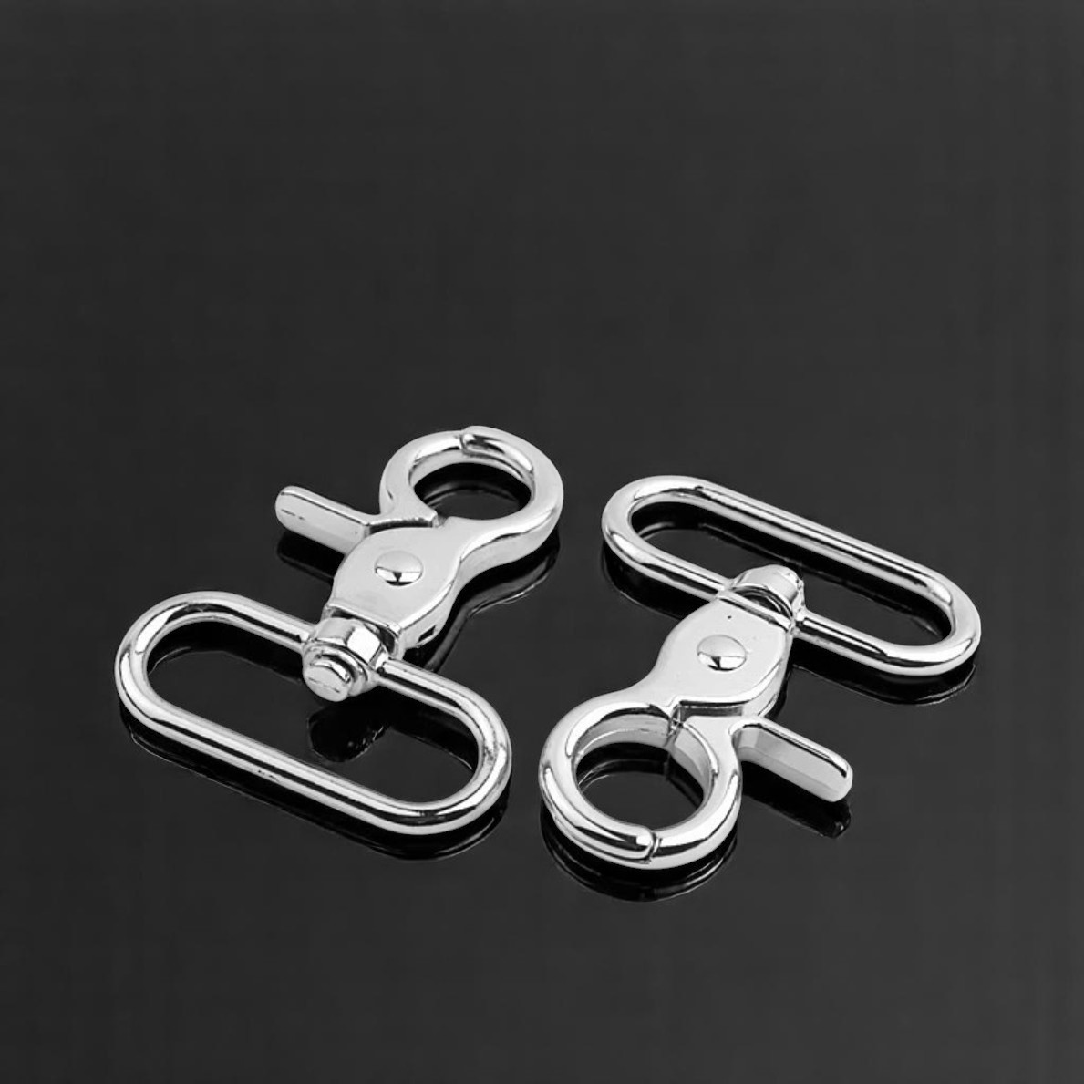Móc Càng Cua Hợp Kim Mạ Màu Trắng Inox 3.8 cm