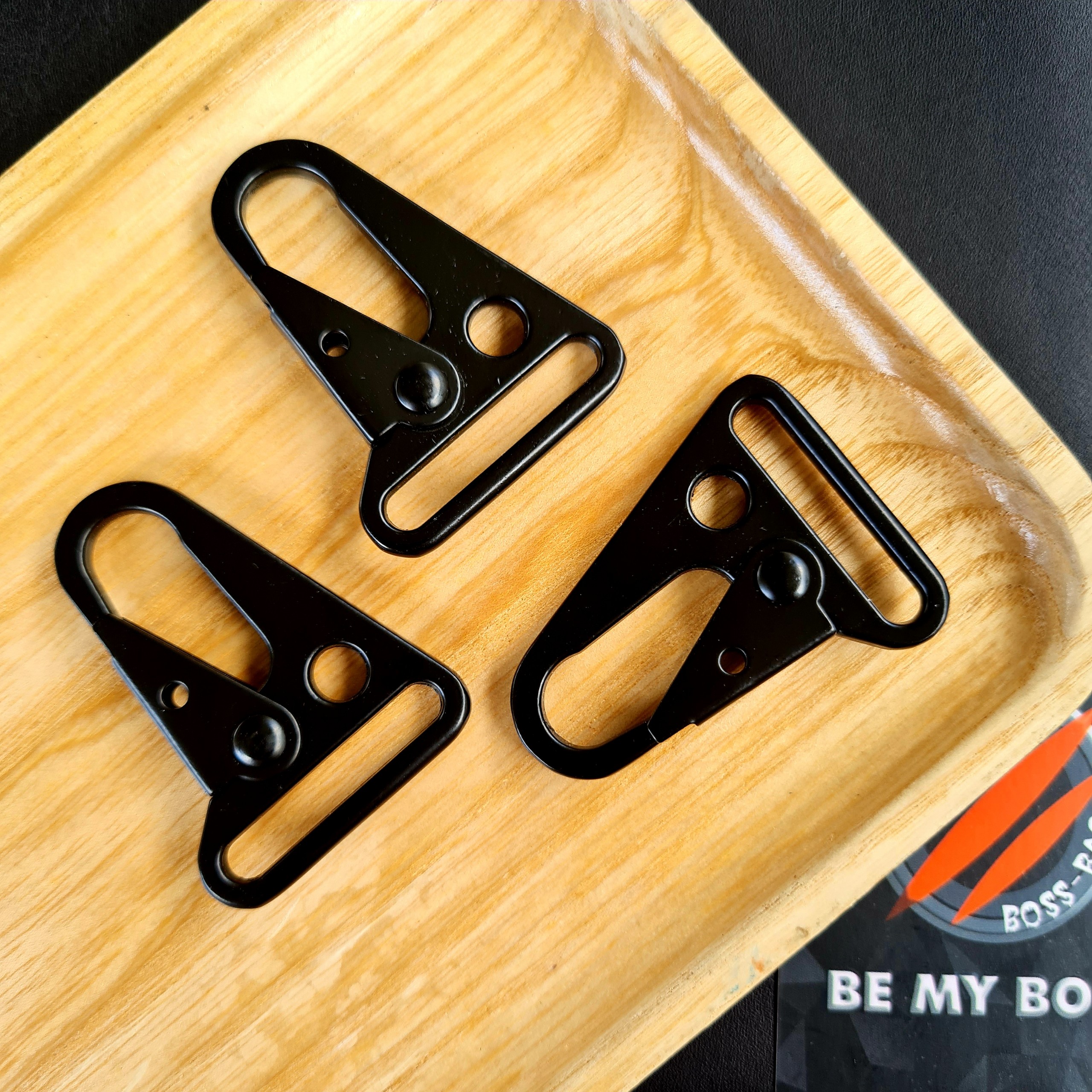 Móc Càng Cua Hợp Kim Điện Di Đen Tuyền 3.2 cm