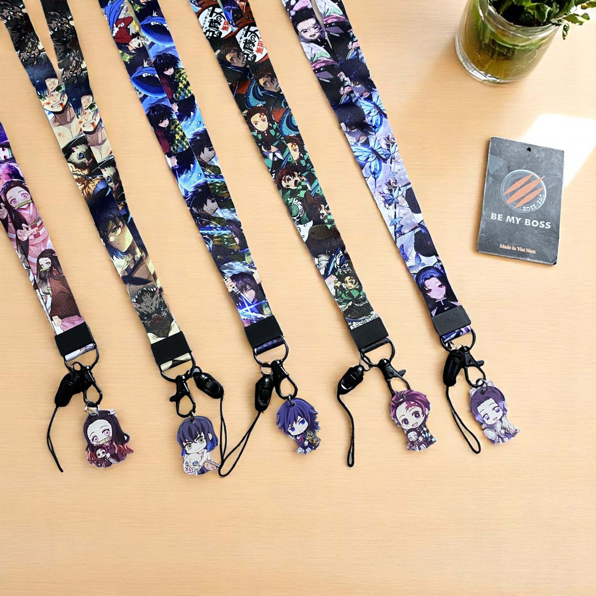 Dây Đeo Thẻ Họa Tiết Anime Demon Slayer Size 2cm