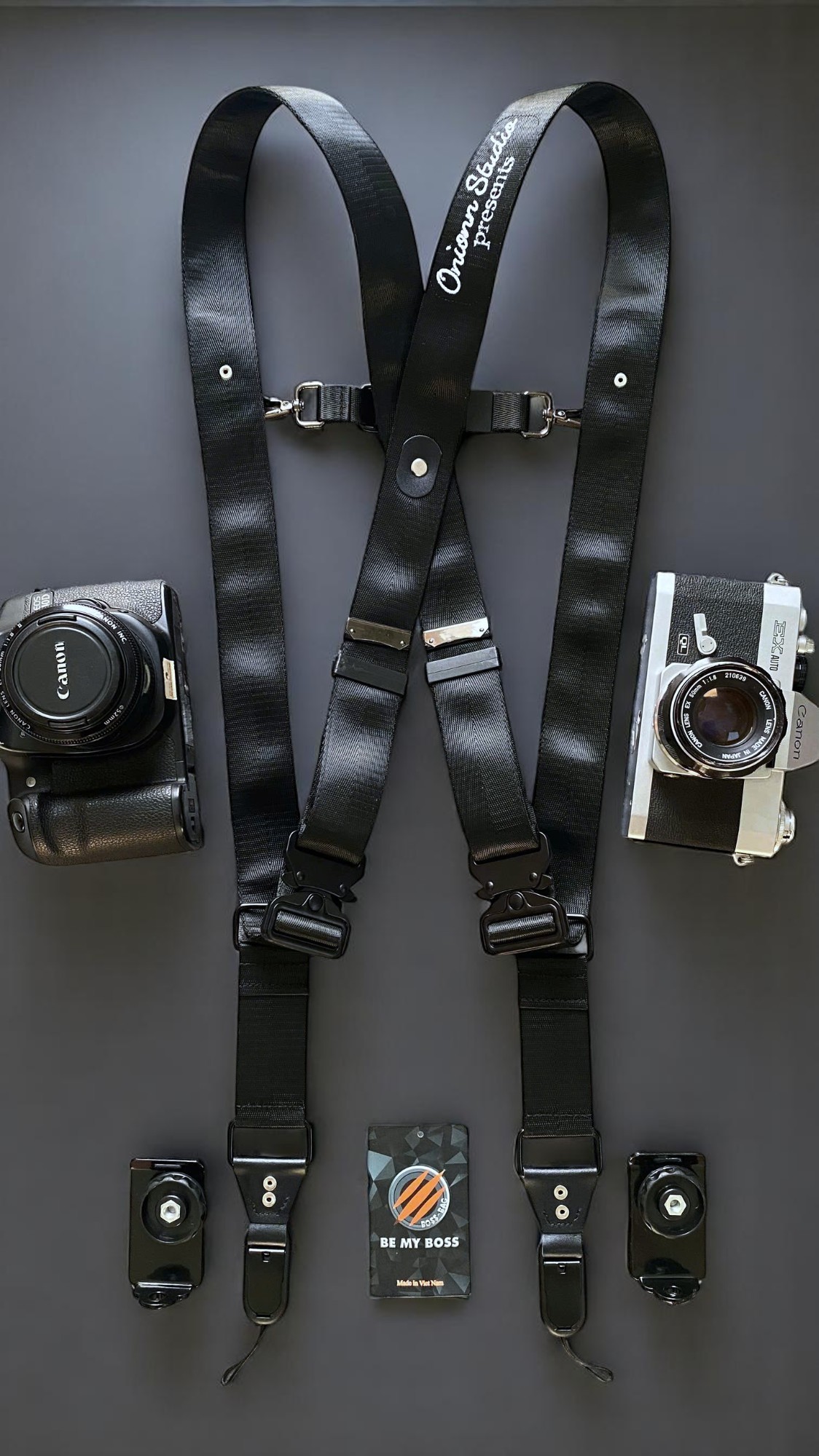 Dây Đeo 2 Máy Ảnh Full Đen – Peak Design