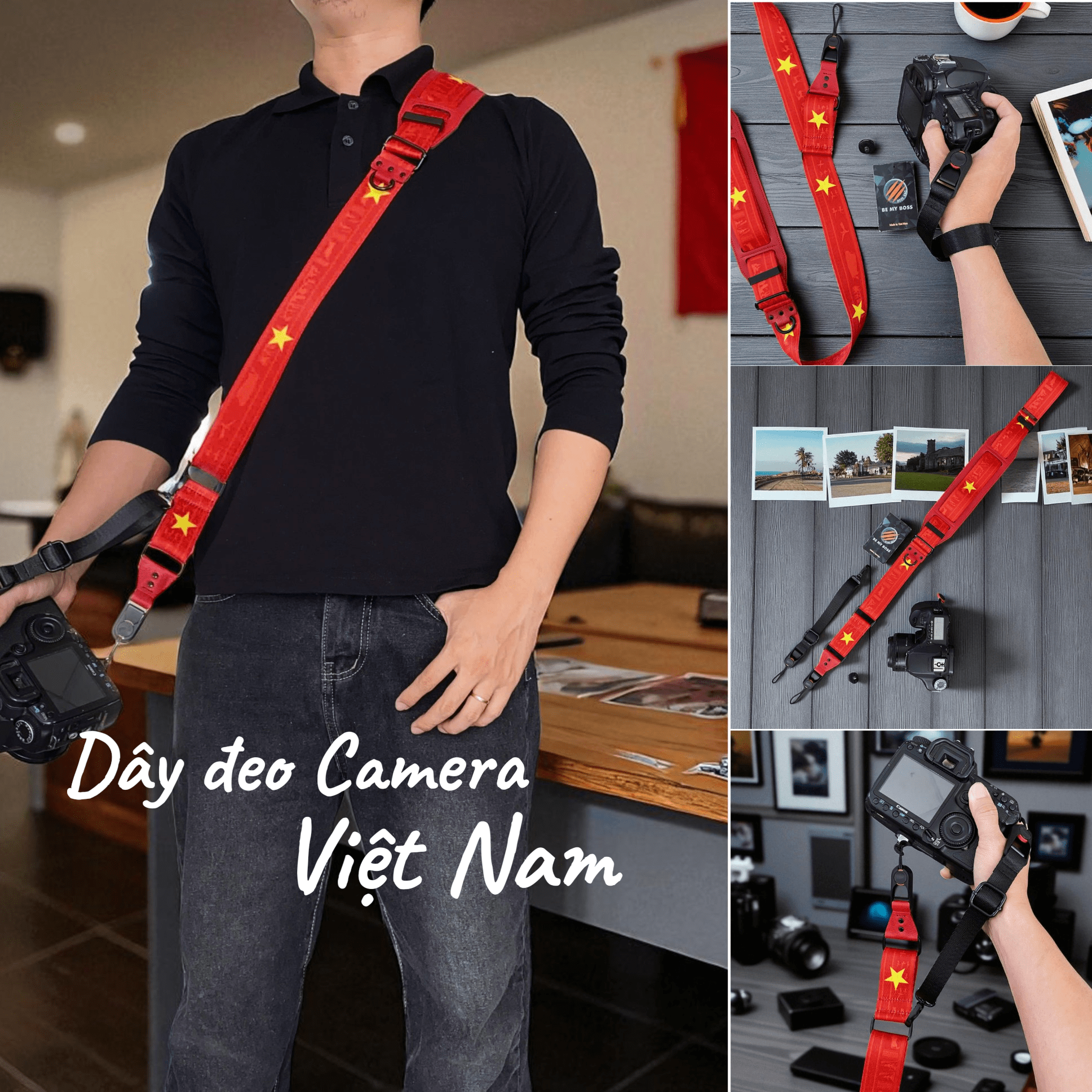 CONCERT QUỐC GIA / [2 in 1] Dây Đeo Chéo Máy Ảnh Thao Tác Nhanh Việt Nam No.1