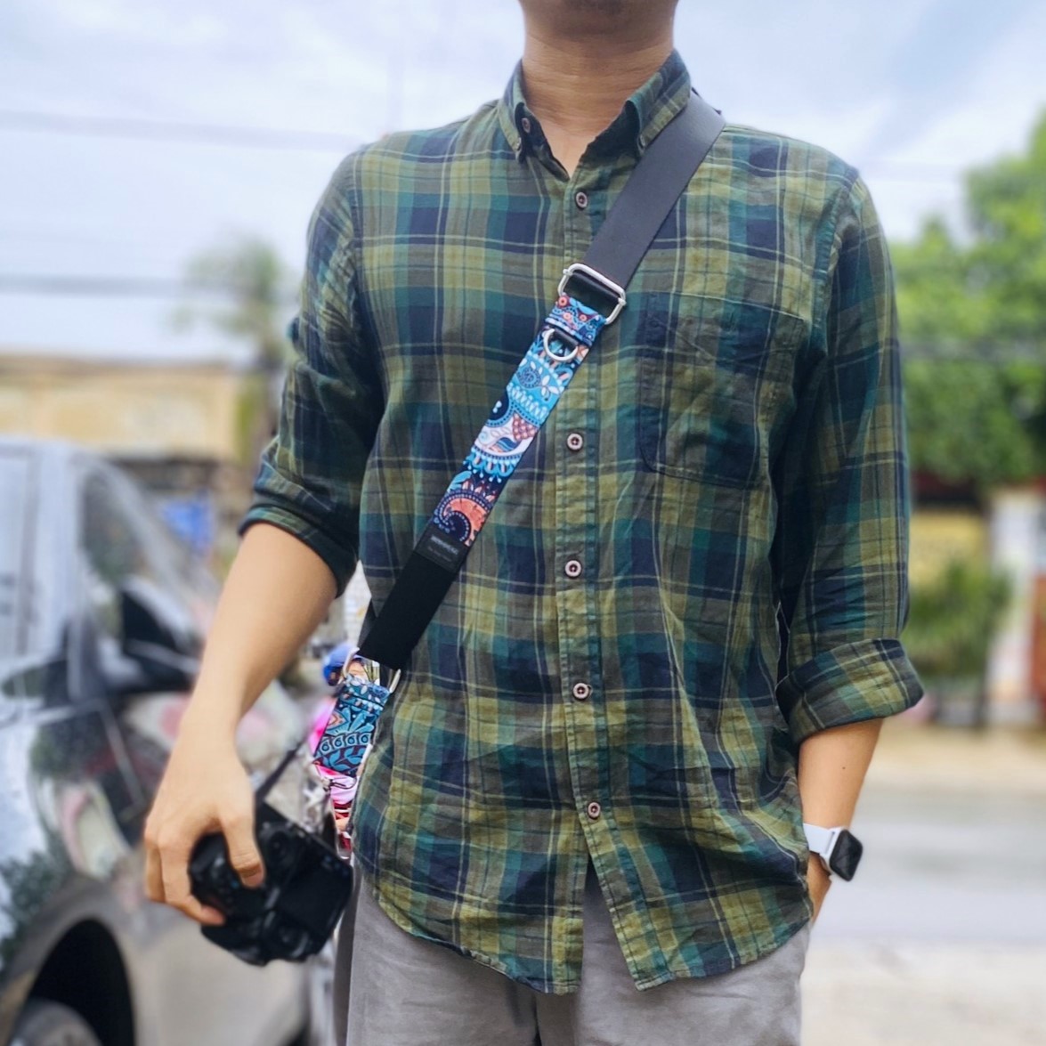 [Tổng Hợp] Dây Đeo Chéo Máy Ảnh Thao Tác Nhanh Thổ Cẩm Phối