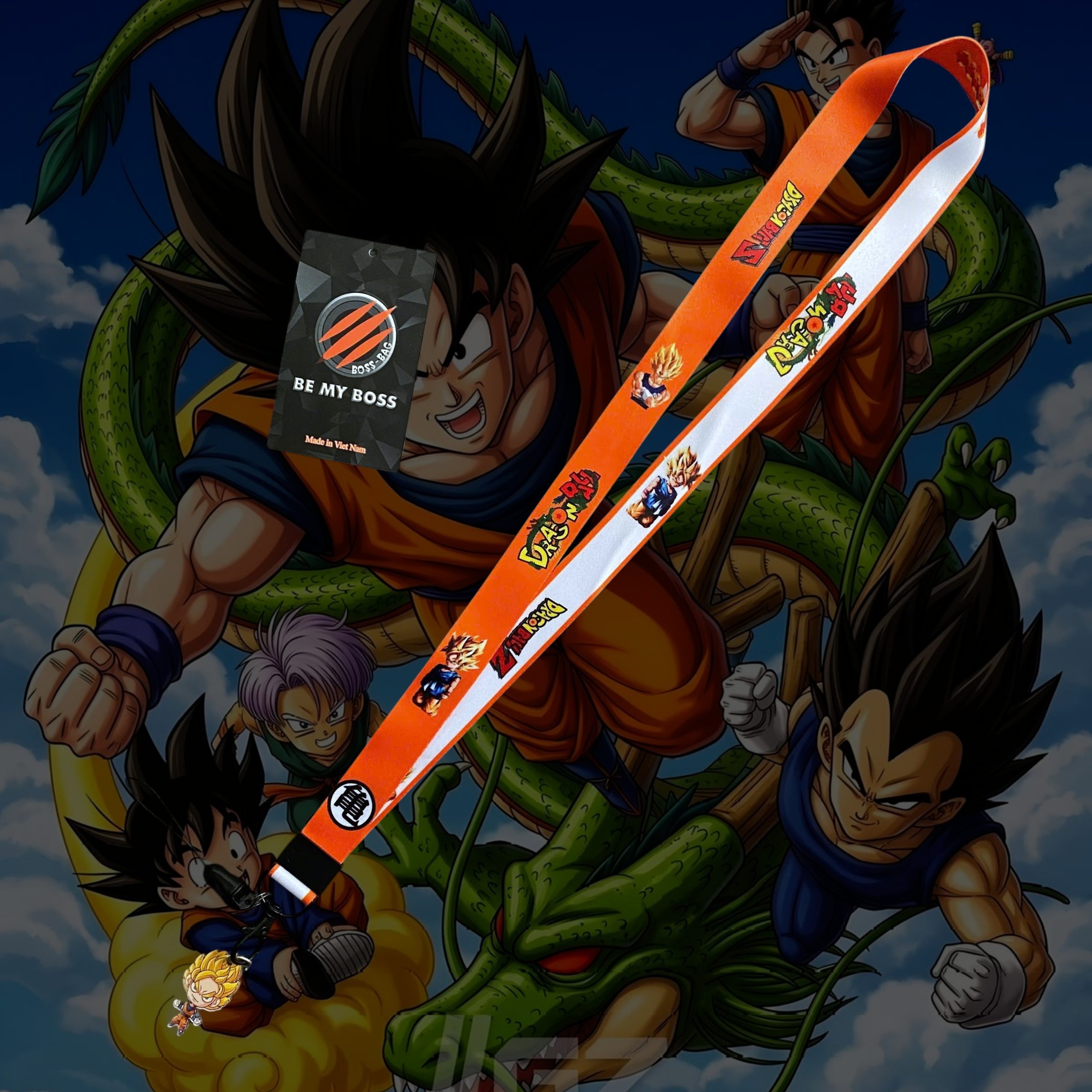 Dây Đeo Thẻ Họa Tiết Dragon Ball Size 2cm